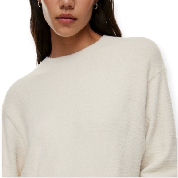 Aritzia Sweaters - Wilfred Free Aritzia Hush Knit Chenille Crewneck Sweater in Tan Beige size Small